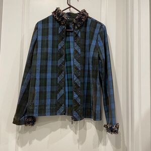 Carlisle Blue and Gold Sequin Blazer